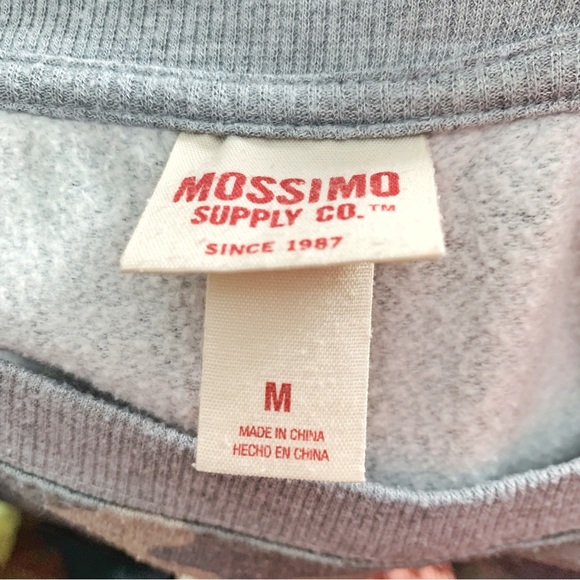 MOSSIMO SUPPLY Co Gray Camo Print Sweatshirt M - Picture 6 of 6